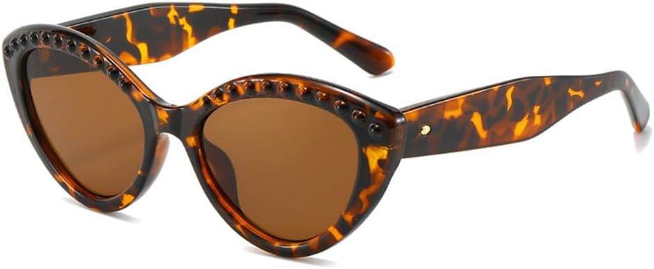 

Модные солнцезащитные очки «кошачий глаз» для женщин, овальная форма, винтажный стиль, универсальные повседневные линзы, оправа, защита от УФ-излучения UV400 TYUVIVO, C2