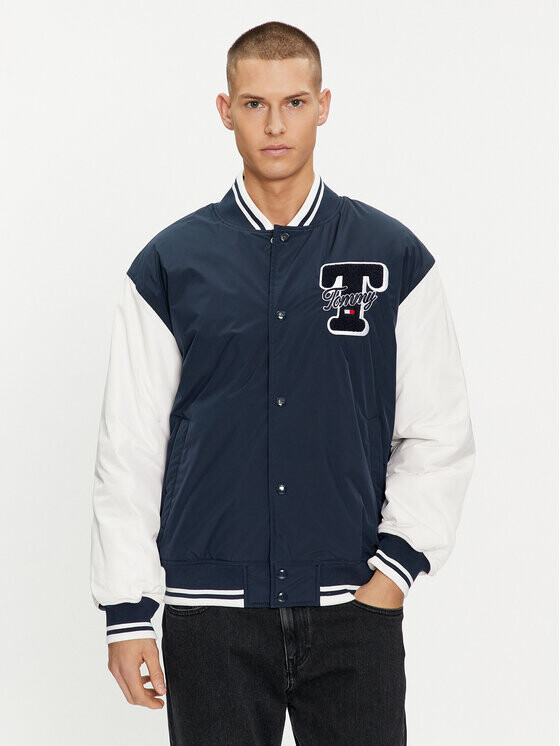 

Бомбер стандартного кроя Tommy Jeans, синий