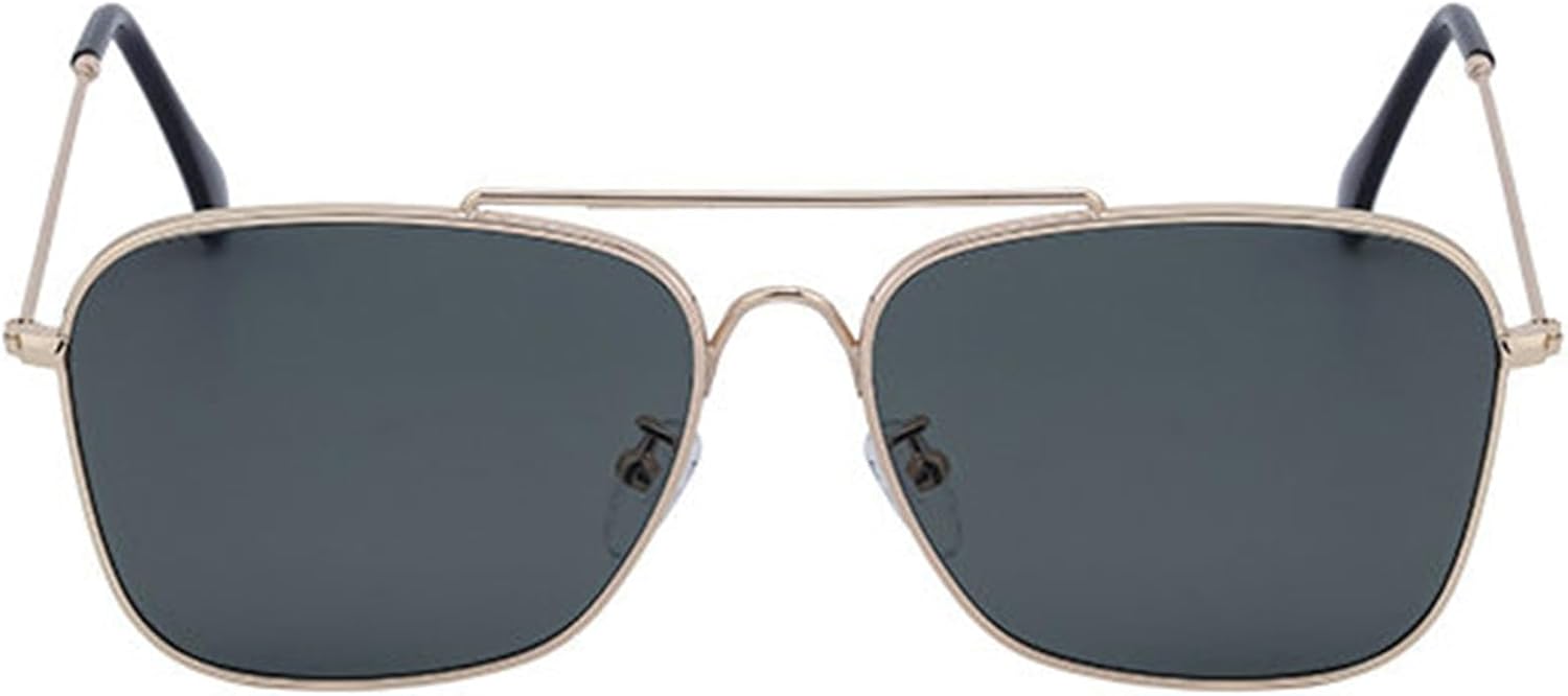 

Солнцезащитные очки в стиле ретро «Хелена» квадратной формы для женщин, с двойной перемычкой, металлическая оправа, дизайнерские солнцезащитные очки с защитой от УФ-излучения UV400 helena, C1