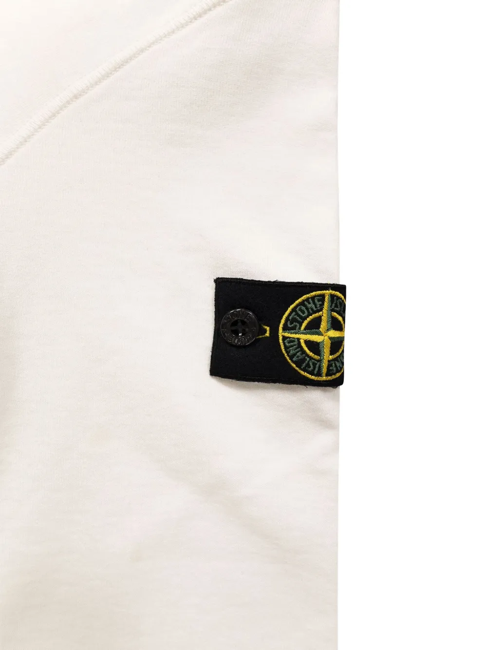 Толстовка с узором Compass Stone Island Junior, белый — фото 3