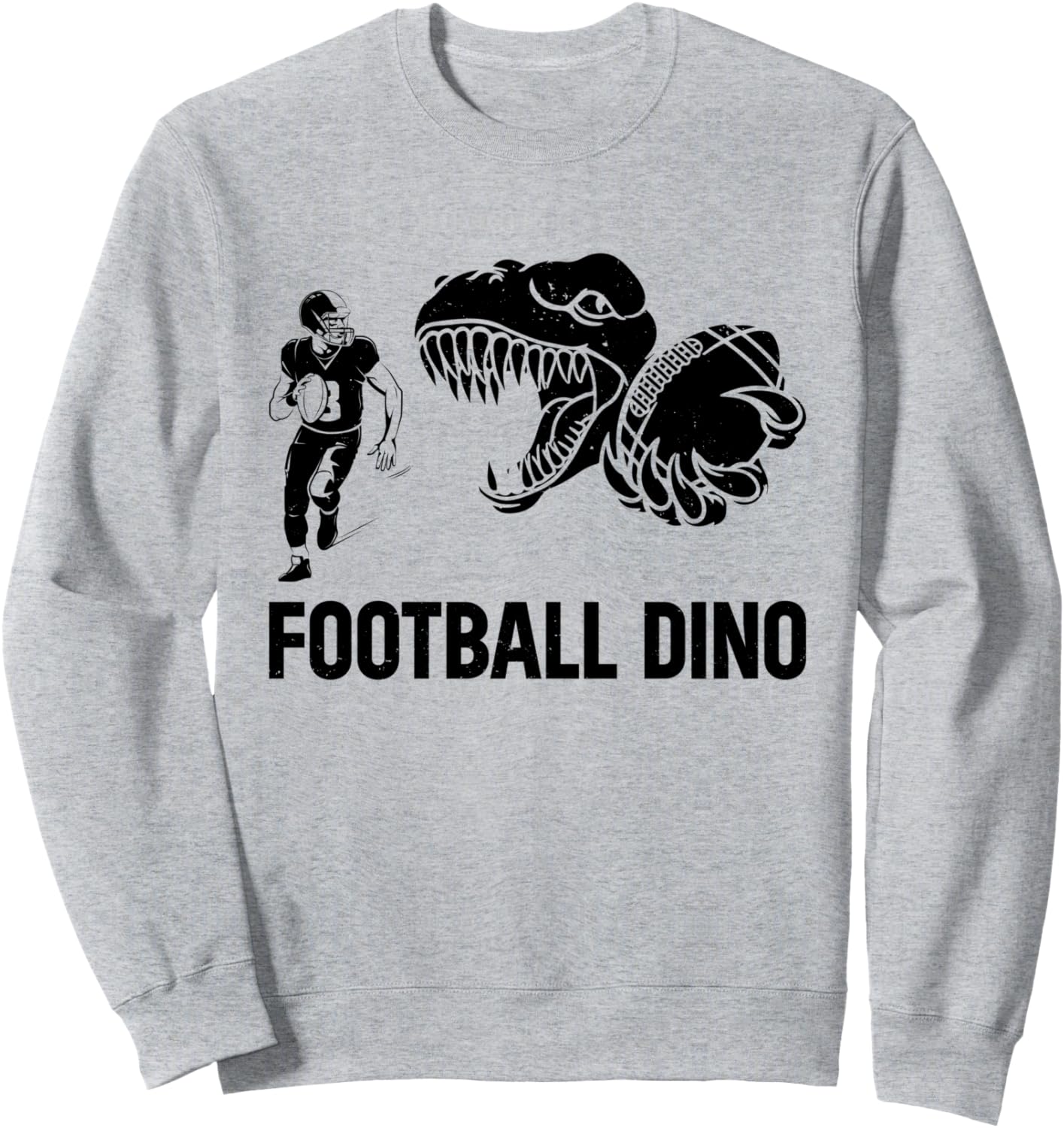 

Американский футбол, динозавры, футбольная толстовка с динозаврами Funny American Football Dinosaur, серый