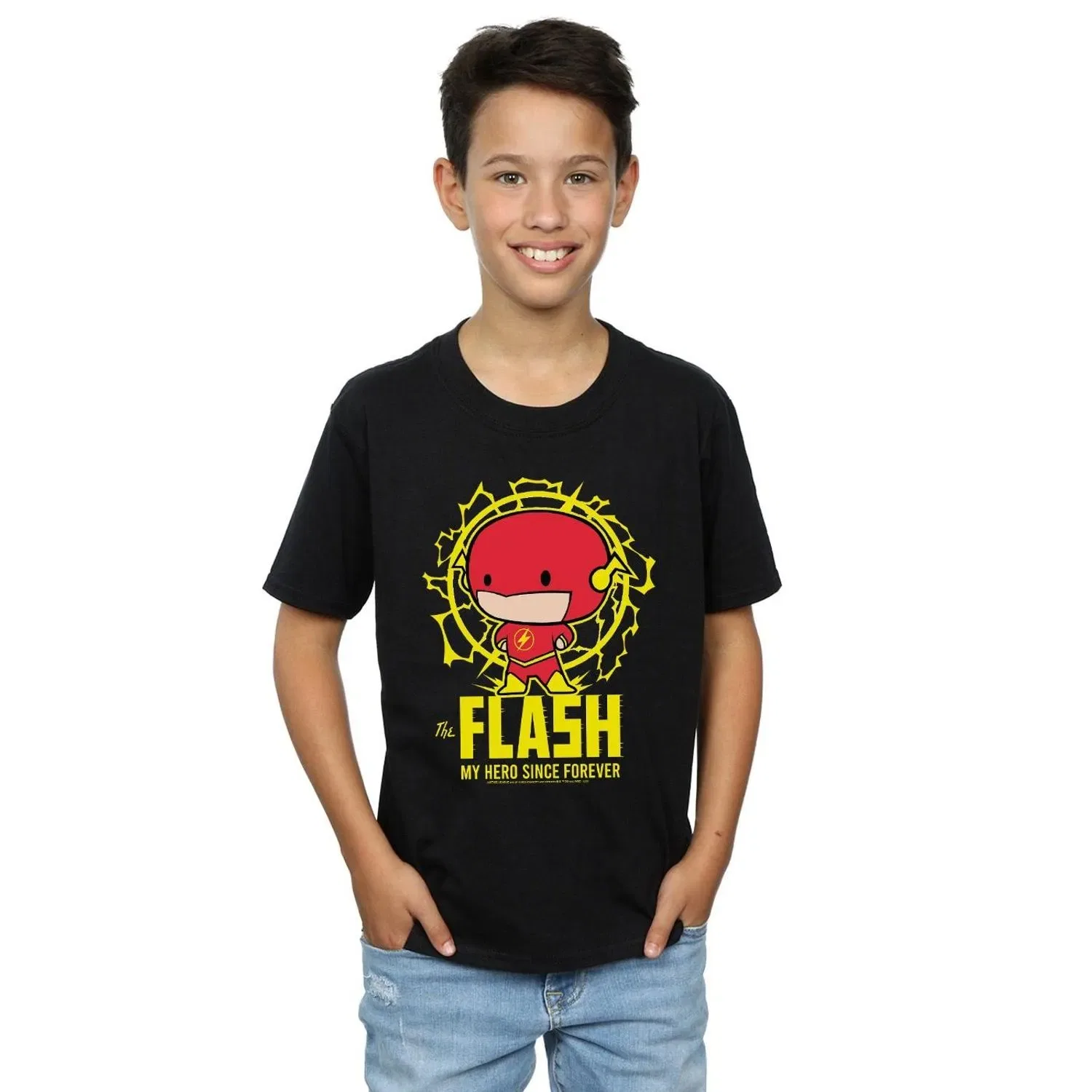 Футболка с принтом Flash Dc Comics, черный