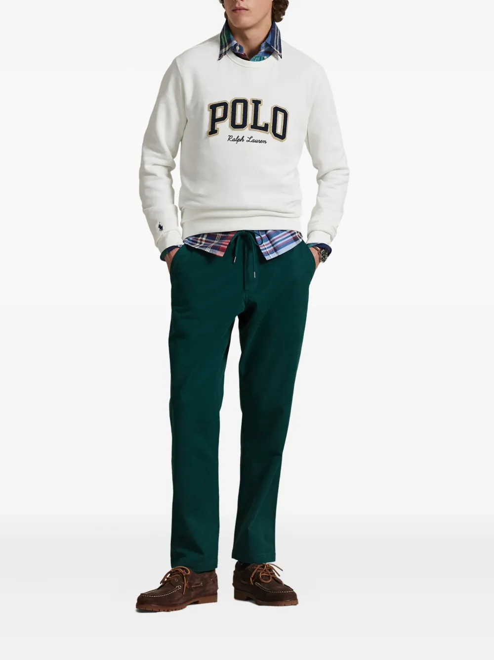 Брюки с кулиской POLO RALPH LAUREN, зеленый — фото 2