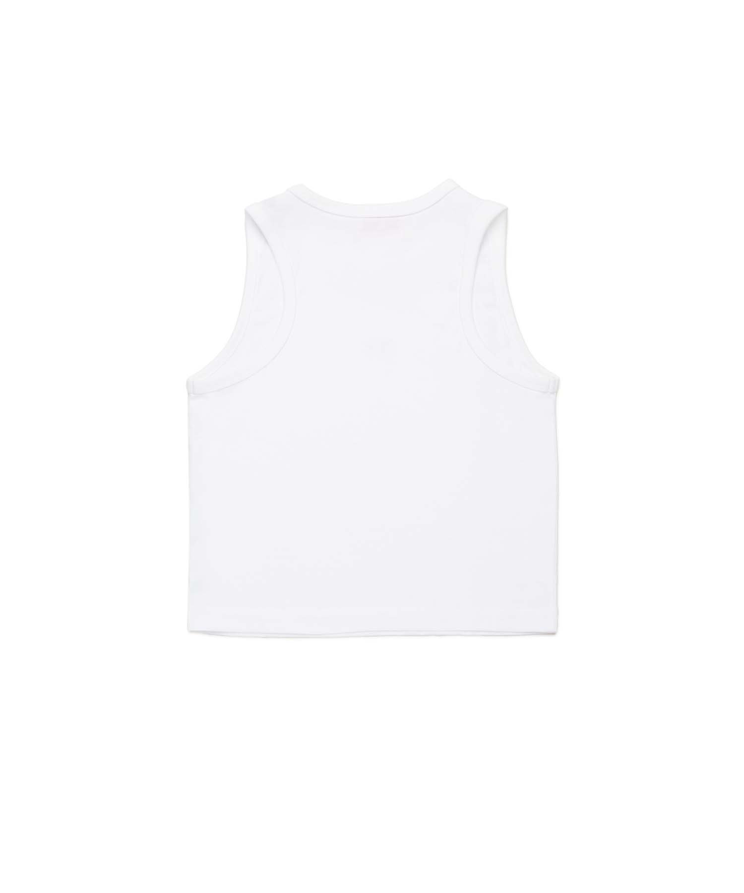 Детская и подростковая майка с логотипом бренда DIESEL One Point, White — фото 2