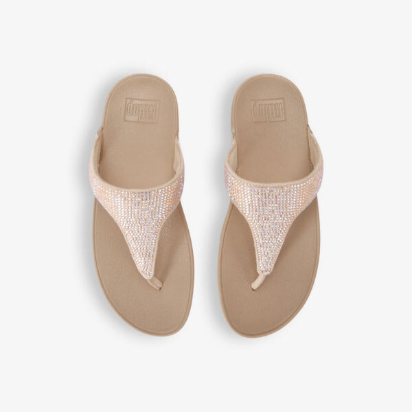 Сандалии Lulu из резины, украшенные блестящими стразами Fitflop, бежевый — фото 2