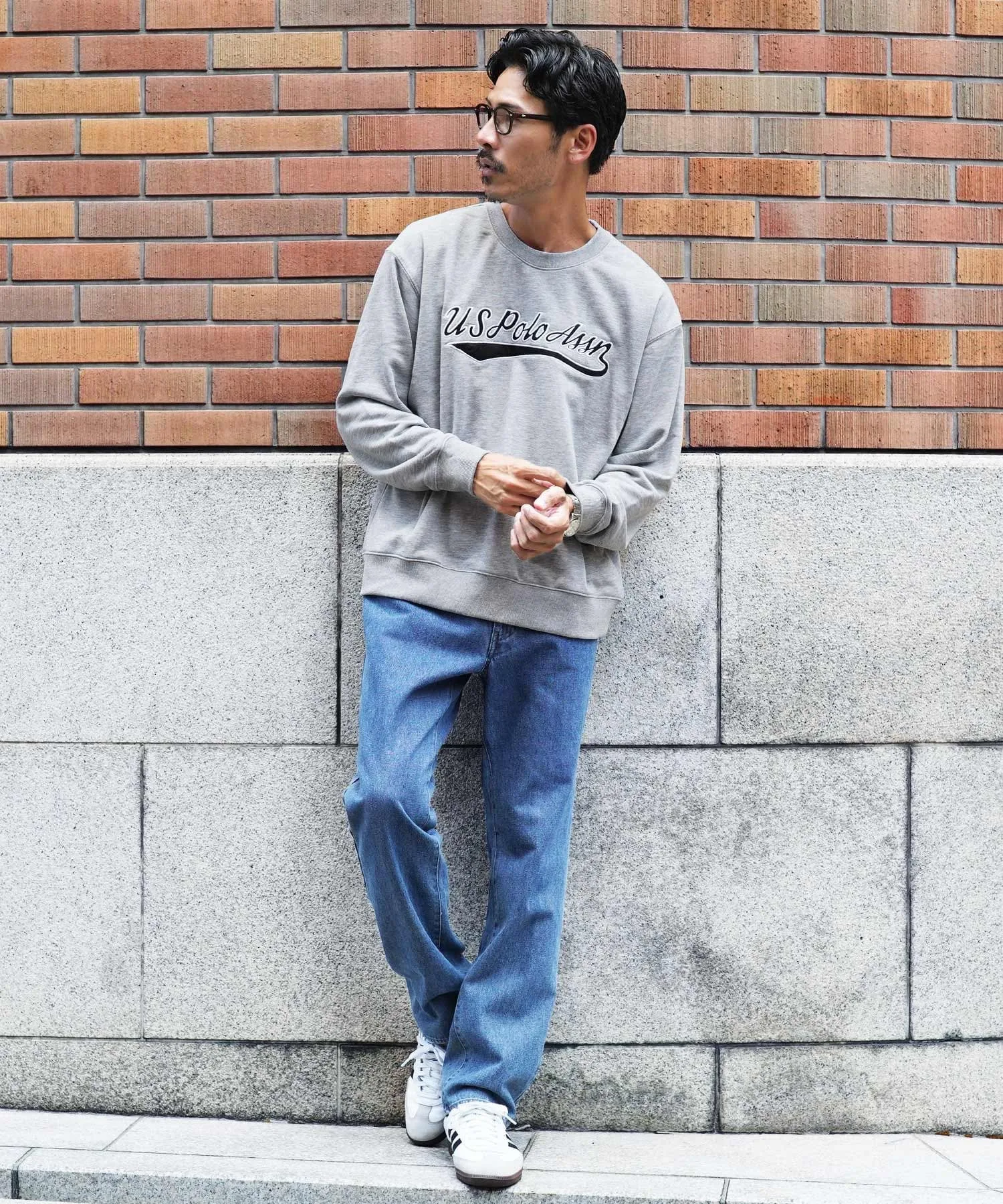 Свитшот с круглым вырезом, US.POLO ASSN. U.S. Polo Assn., B Heather Gray — фото 2