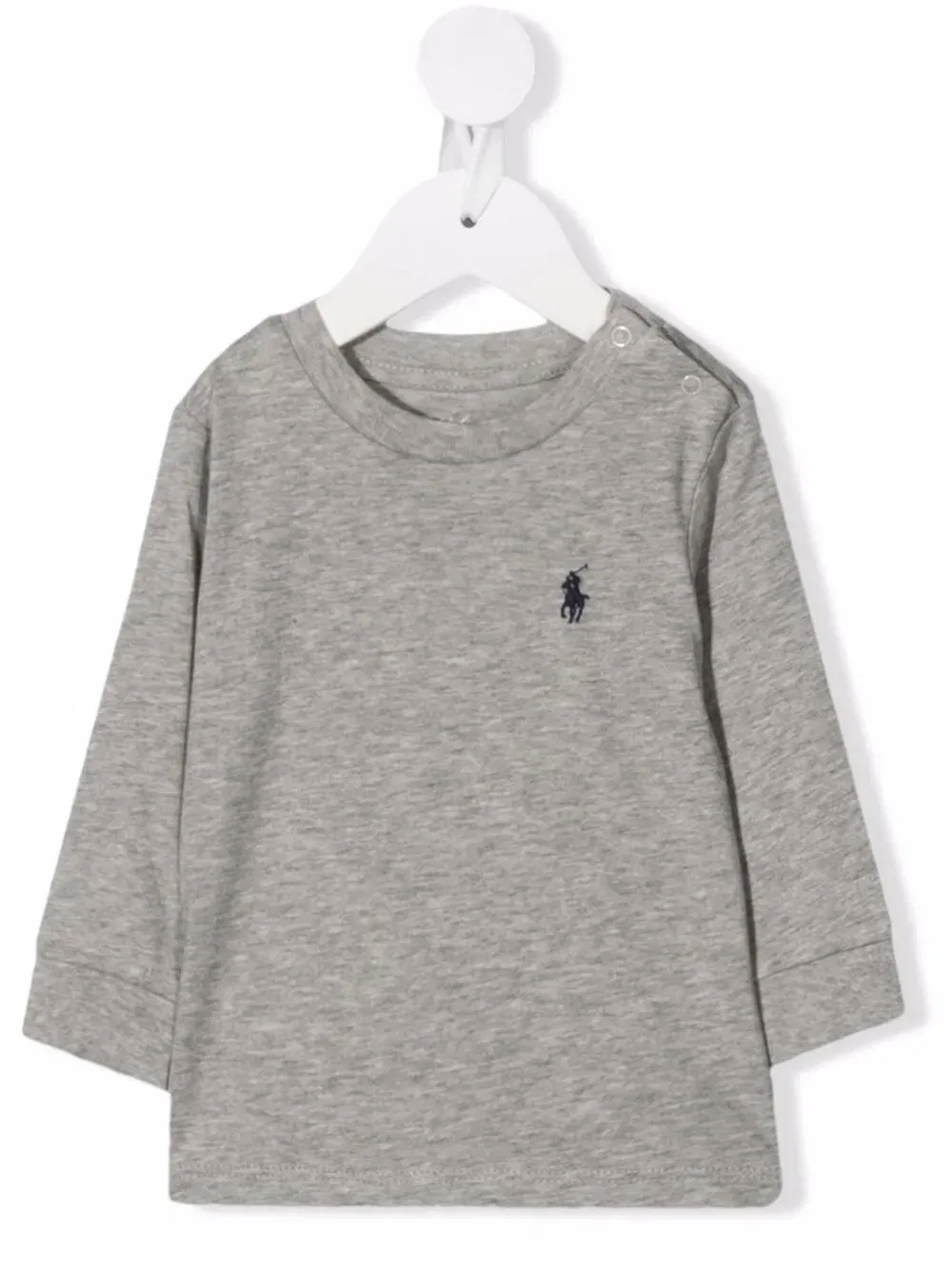 Футболка с длинными рукавами и вышитым логотипом Polo Ralph Lauren Kids, серый