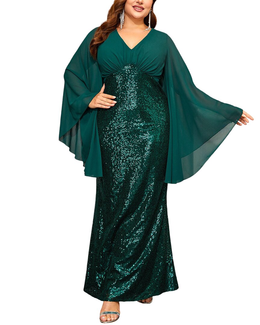 

Платье макси ROMANISSA, цвет emerald