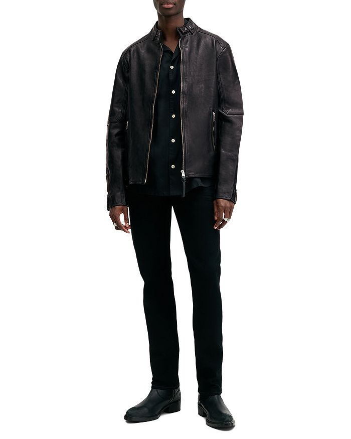 Куртка Cora Slim Fit с застежкой-молнией спереди ALLSAINTS, черный — фото 2