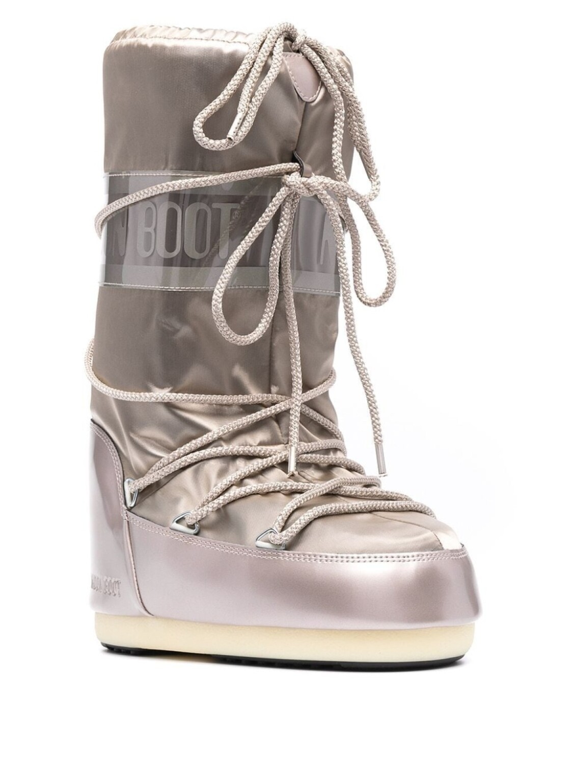 Moon Boot Kids зимние ботинки Icon Junior на шнуровке, нейтральный цвет — фото 2
