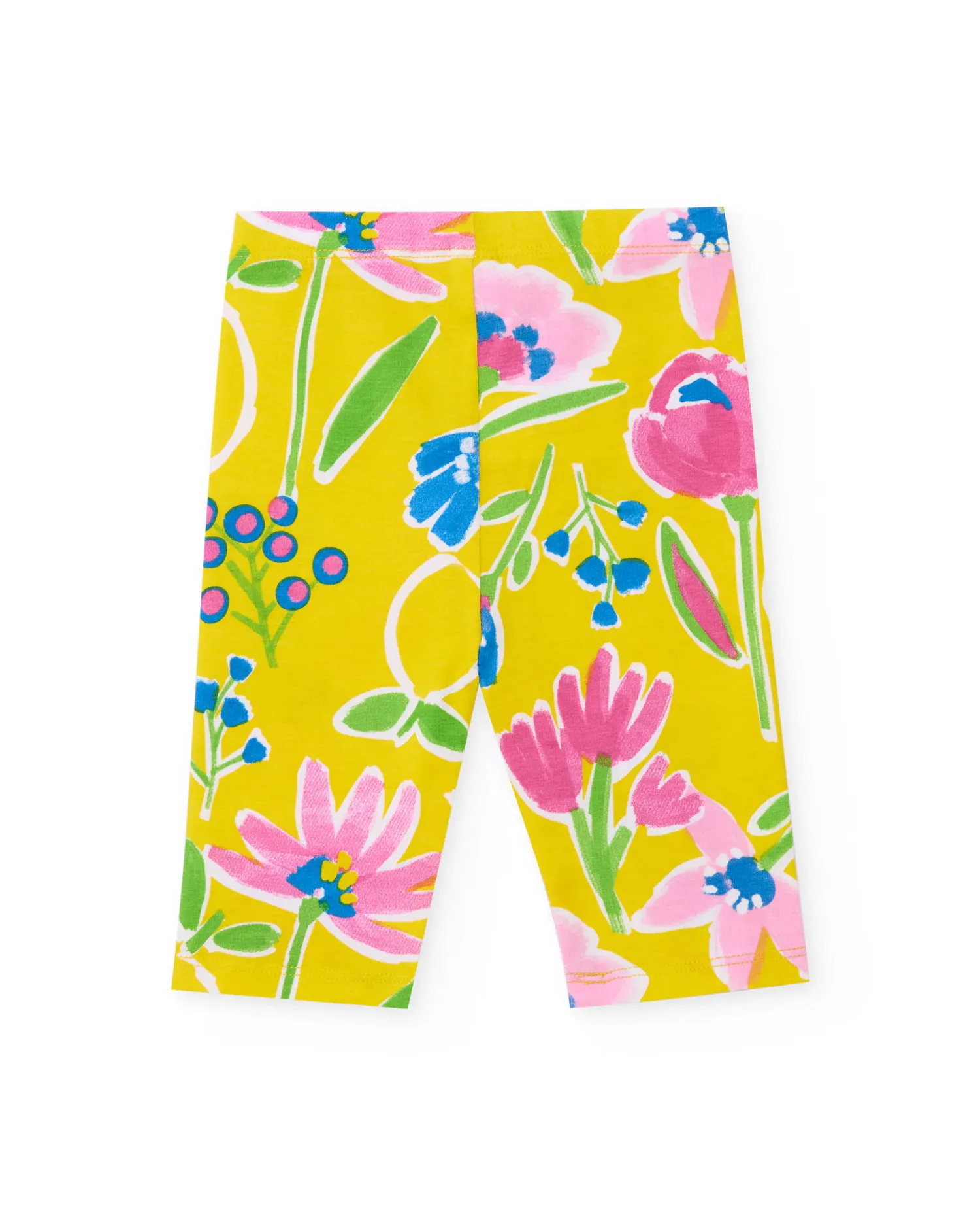 Детские трикотажные леггинсы с цветочным принтом Tuc tuc, желтый — фото 3
