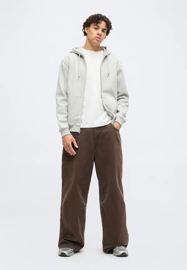 Толстовка на молнии Gap, light heather grey, светло-серый меланж — фото 2