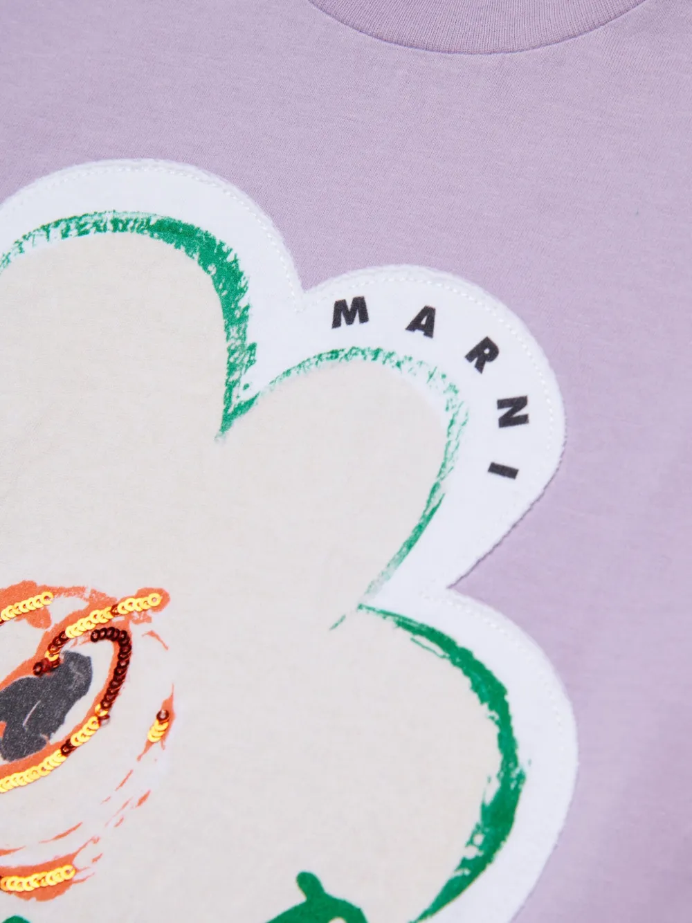 Футболка с логотипом Marni Kids, фиолетовый — фото 4
