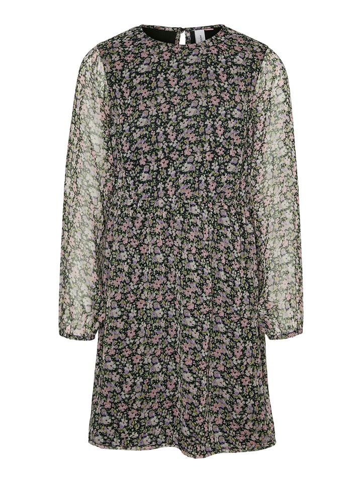 

Платье Vero Moda Girl, цвет schwarz/rosa/lila