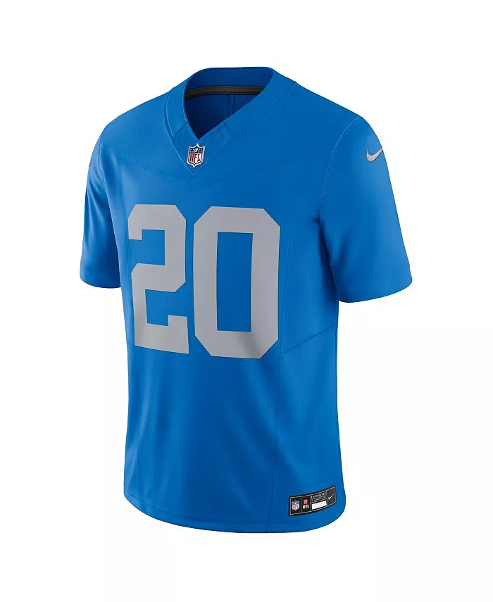 Мужская альтернативная лимитированная джерси Detroit Lions Vapor F.U.S.E. Barry Sanders Nike, синий — фото 3