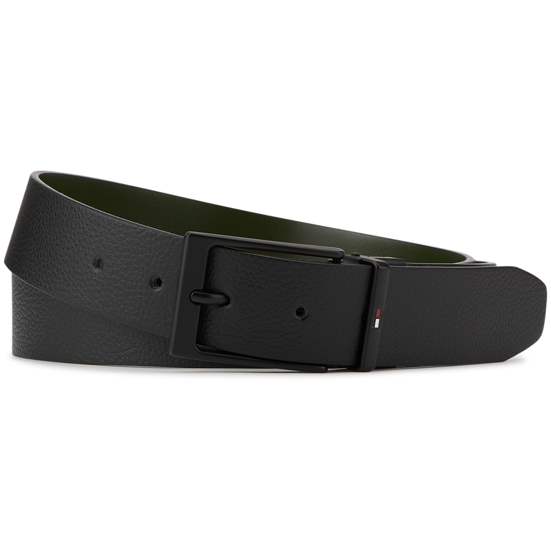 

Хлопковый ремень для мужчин 3,5 см Tommy Hilfiger, черный/зеленый
