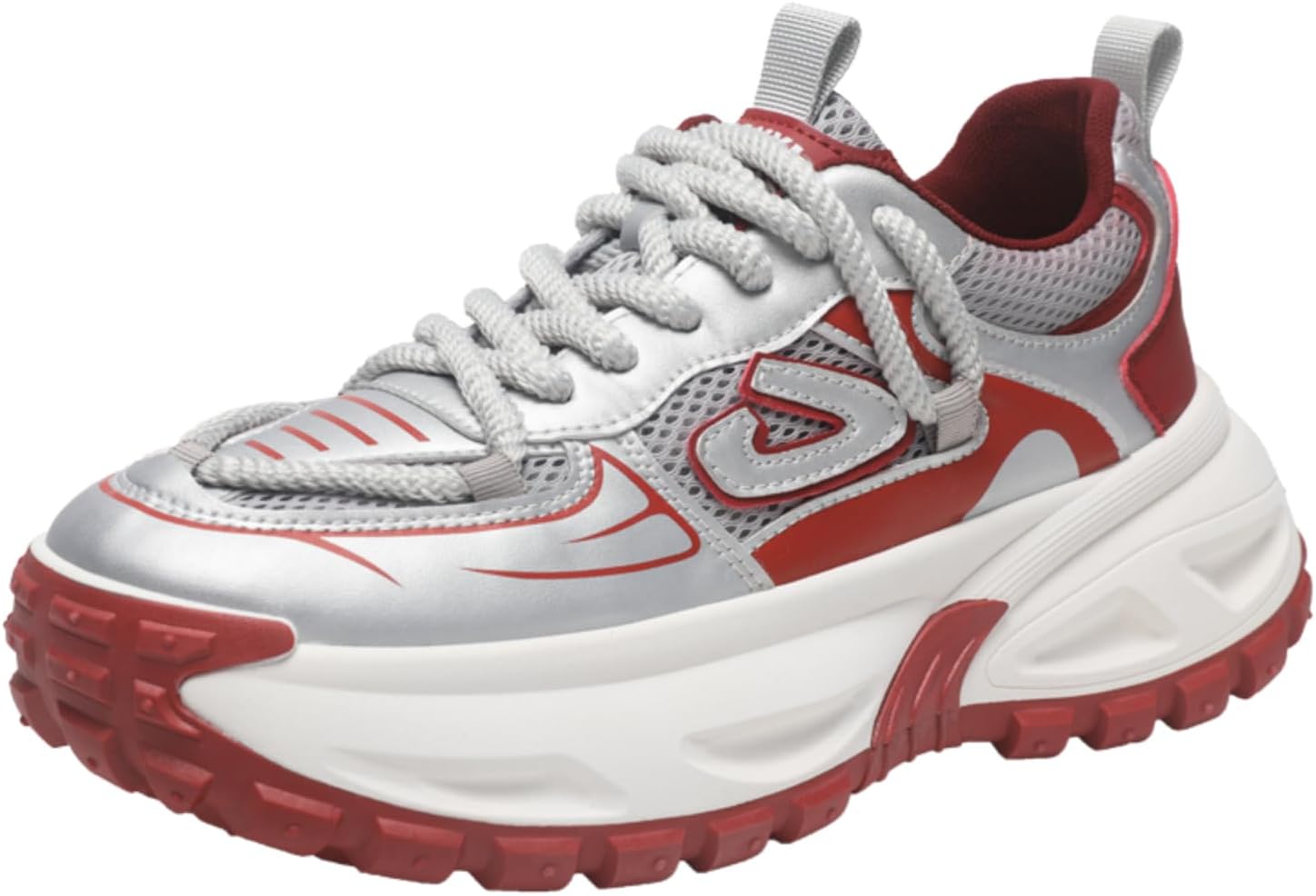 

Мужские белые массивные кроссовки-блоки, стильные ретро платформы с оранжевыми и зелеными акцентами, удобная повседневная обувь Aokisx