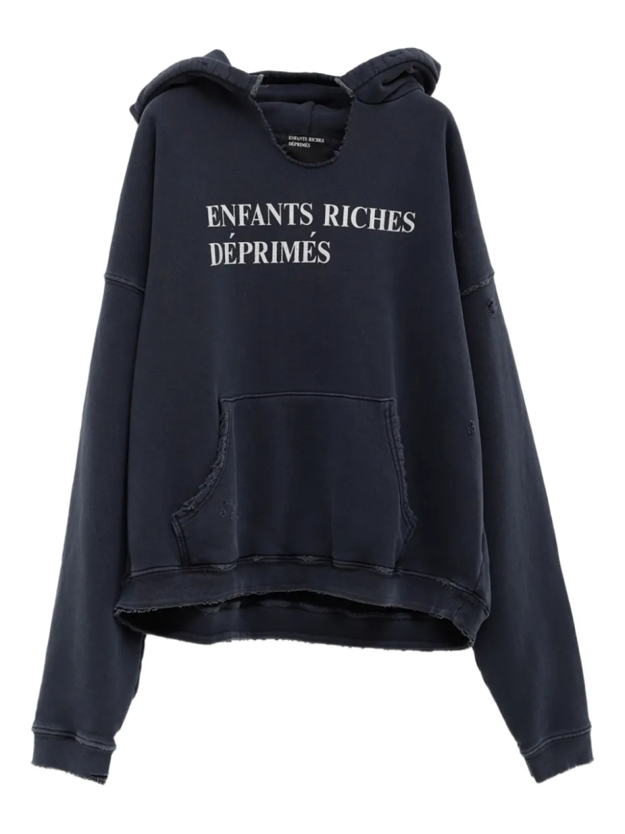

Худи Enfants Riches Déprimés с потертостями и логотипом, черный