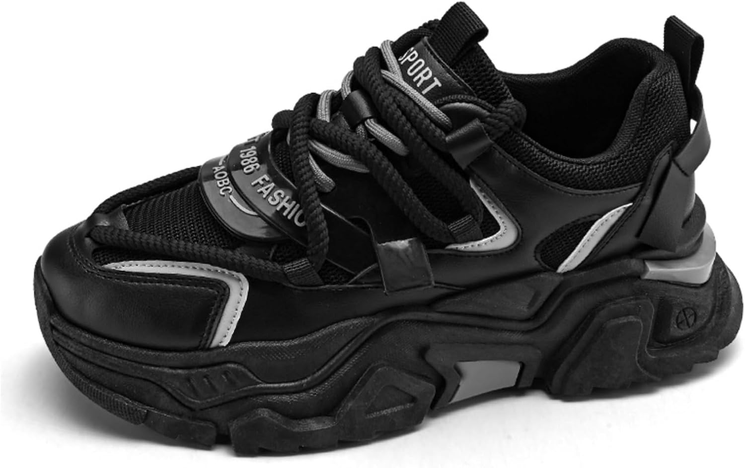 

Кожаные массивные кроссовки на платформе для мужчин: вдохновлены стилем «папа», ориентированы на комфорт, противоскользящие. Отлично подходят для повседневной носки и активного образа жизни Kpdwfms, черный