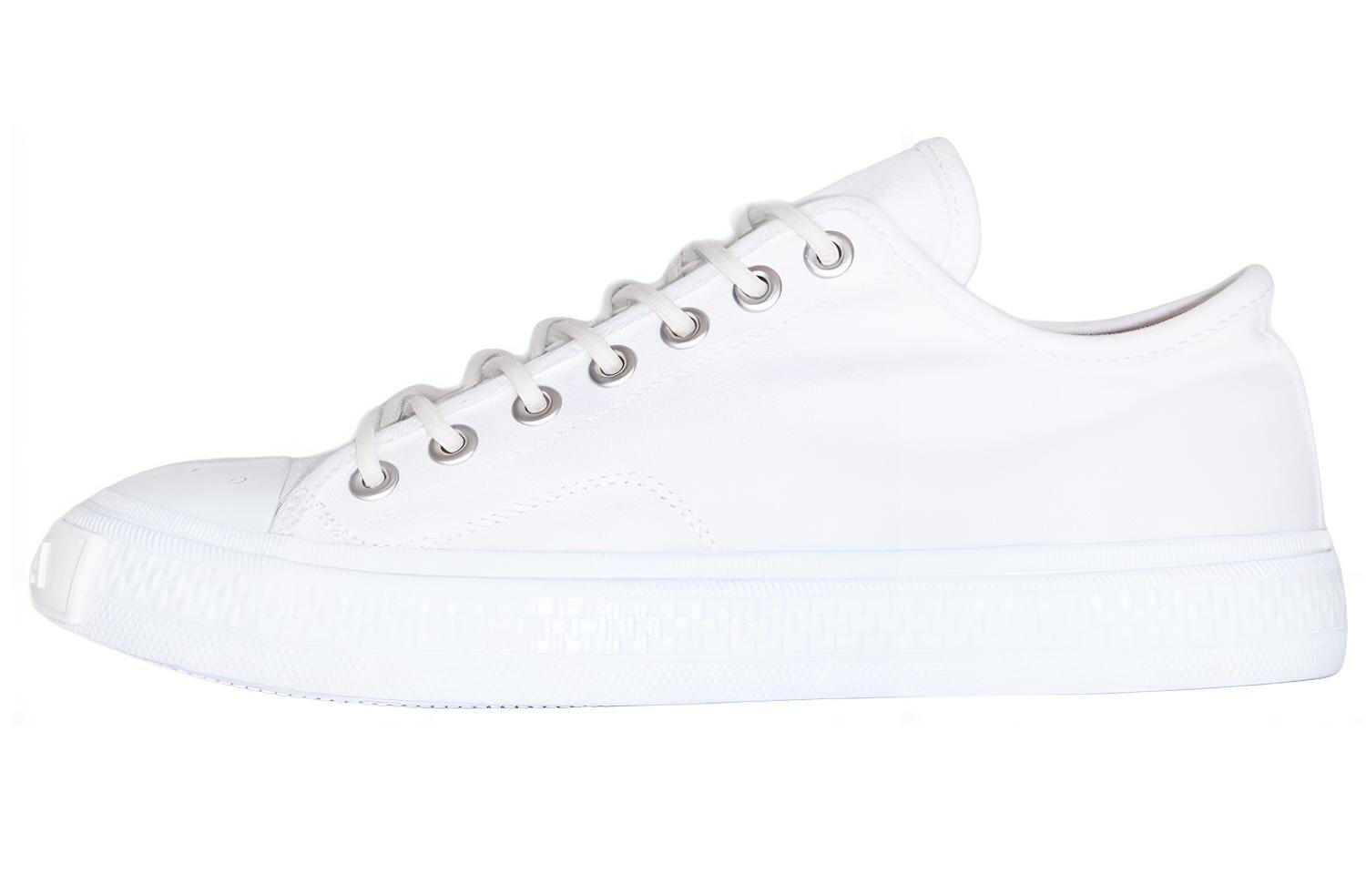 Холщовые кеды женские низкие белый Acne Studios