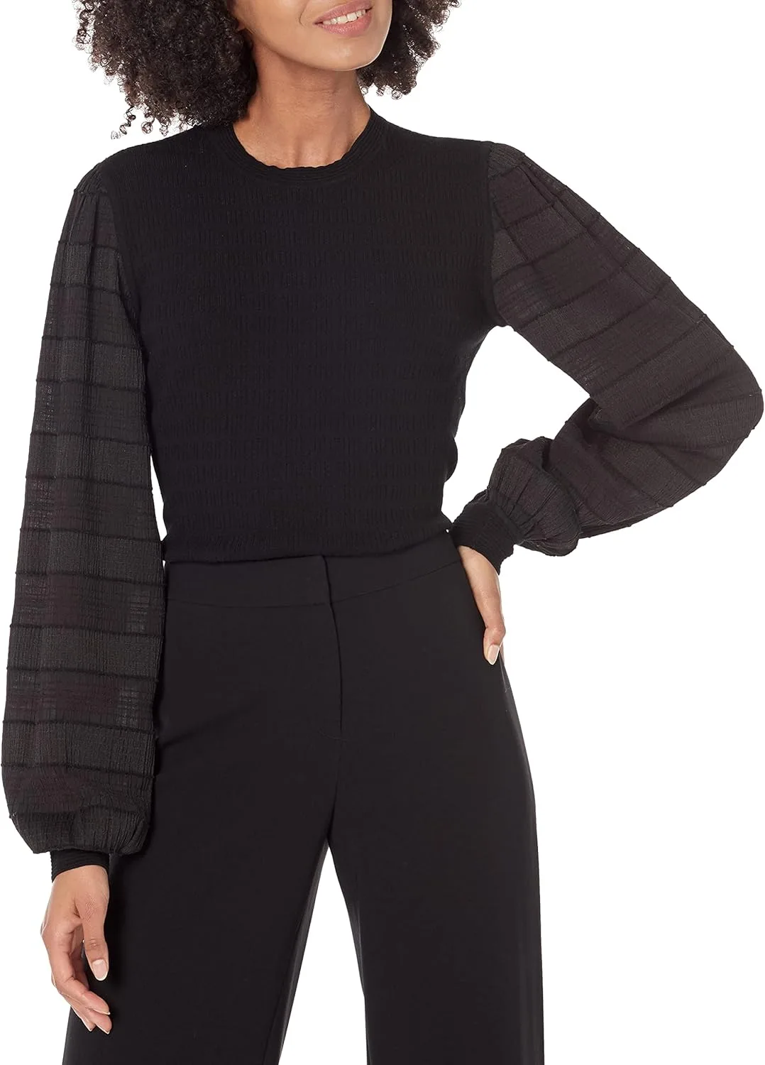 

Club Monaco женская блуза с плетеными рукавами