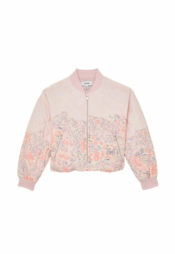 Легкая стеганая куртка nina с цветочным принтом Reiss, Pink — фото 4