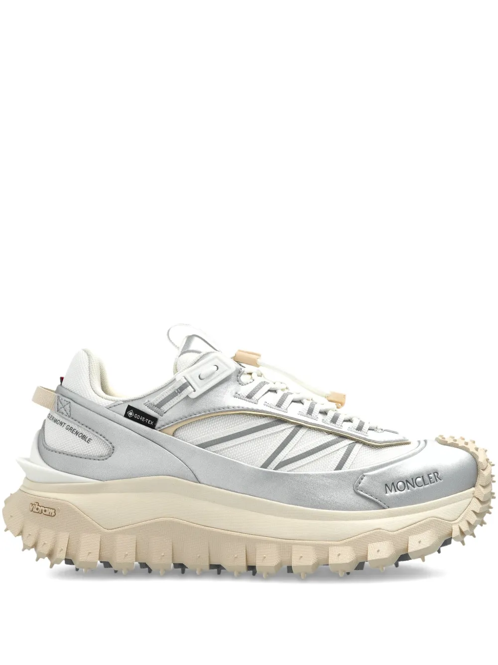 Кожаные кроссовки Trailgrip GTX MONCLER, серебяный
