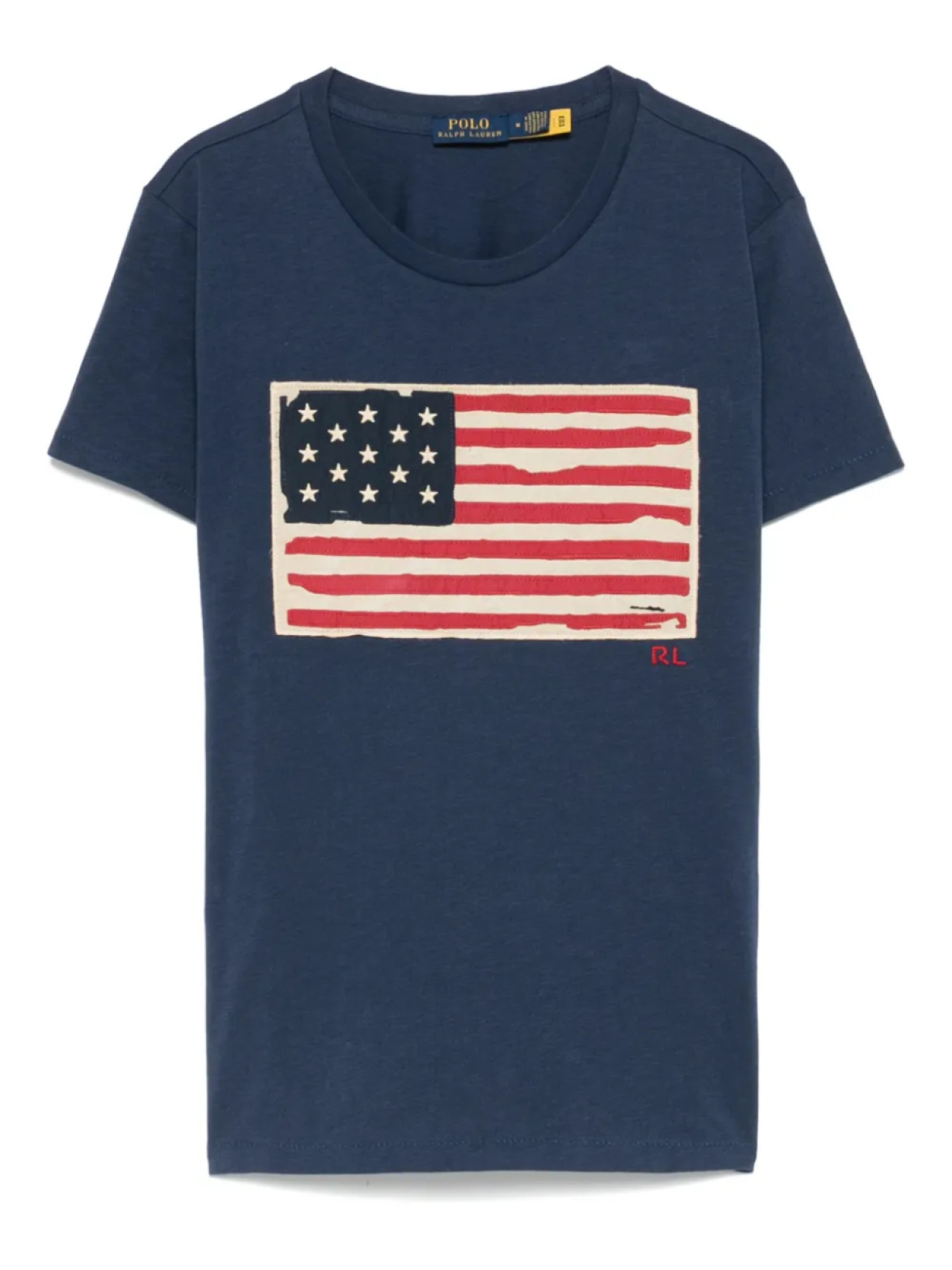 

Футболка с аппликацией флага Polo Ralph Lauren, синий