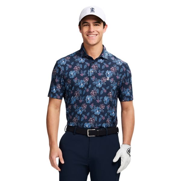 

Мужское поло Swingflex Elite с коротким рукавом Izod, цвет navy flowers