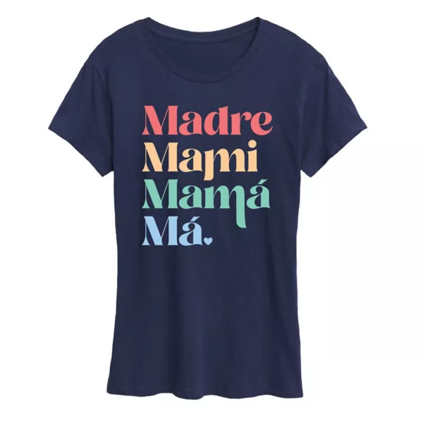 

Женская футболка с принтом Madre Names Licensed Character, синий