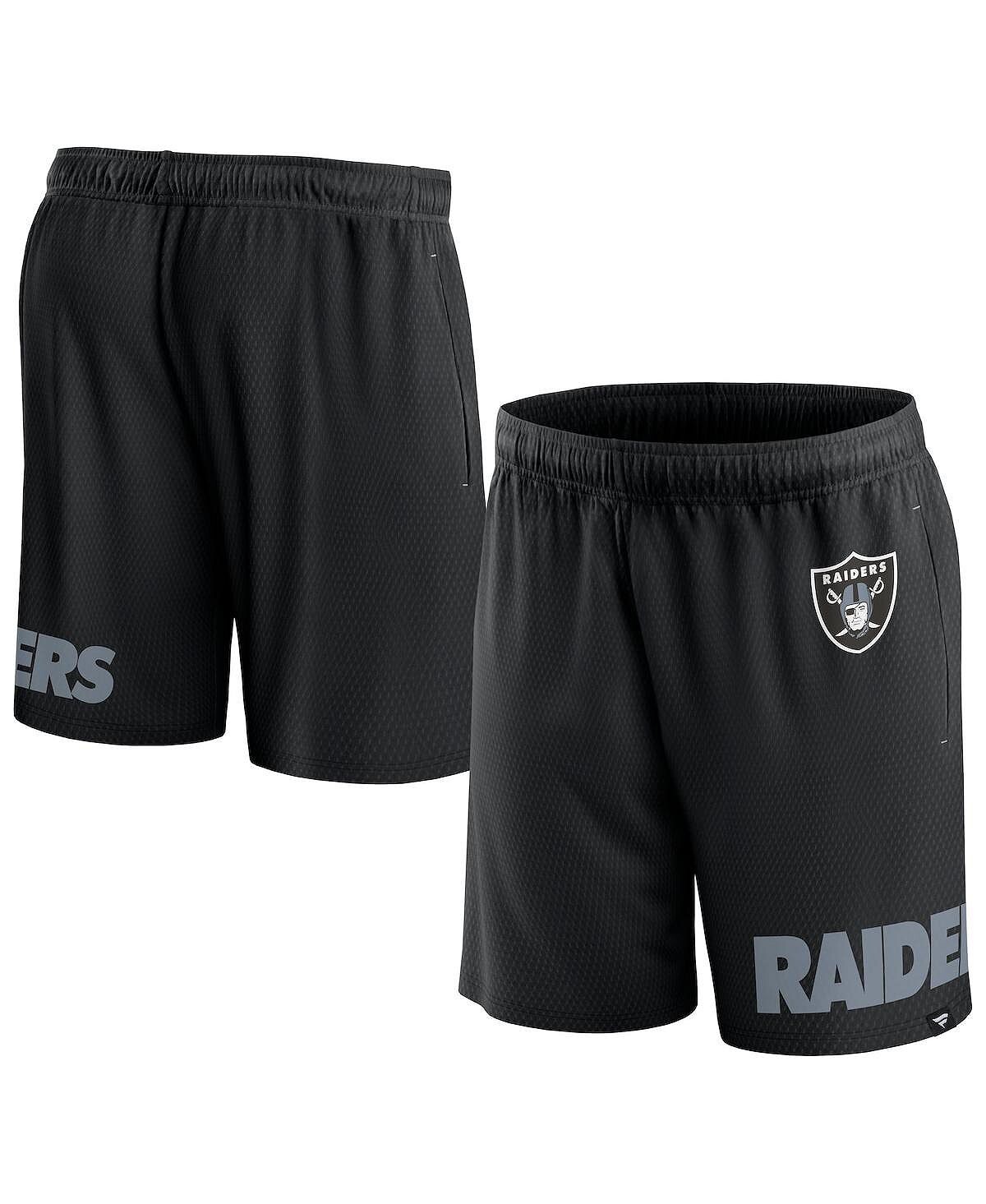 

Мужские фирменные черные клинчерные шорты Las Vegas Raiders Fanatics