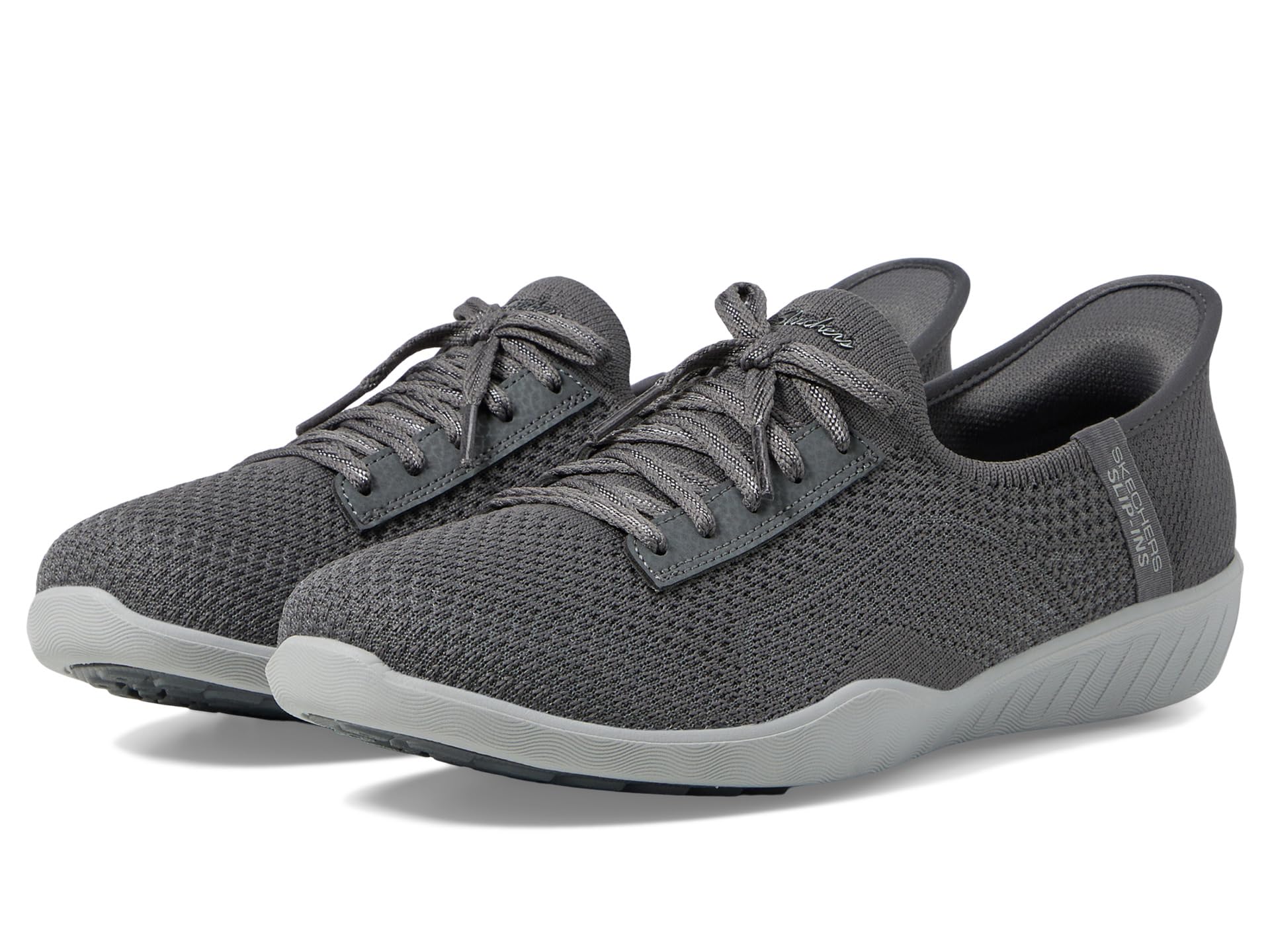 Кроссовки SKECHERS Newbury St - Our Time Hands Free Slip-Ins, Charcoal