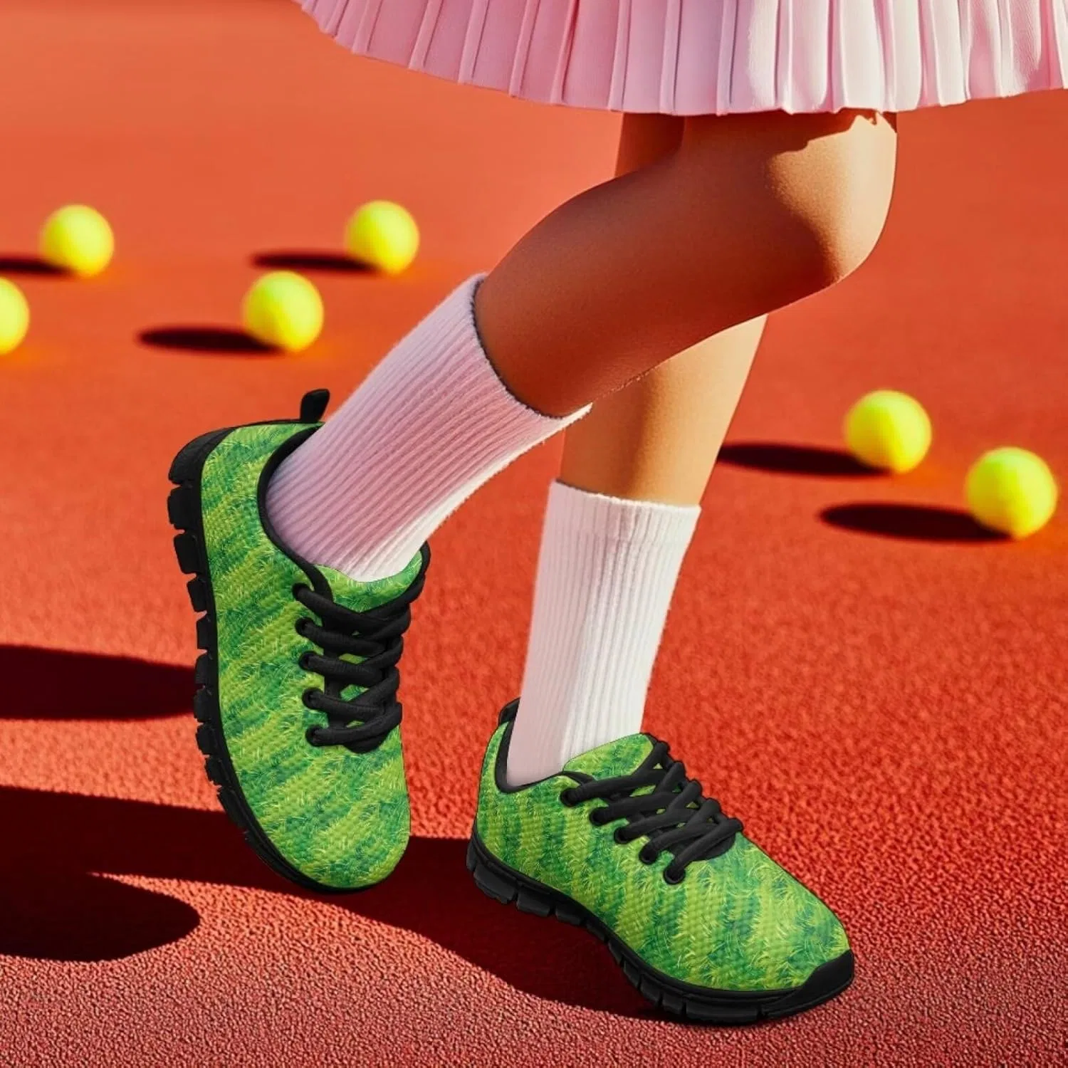 Кроссовки для тенниса Pointodoor, цвет Golf Ball Print-green — фото 2