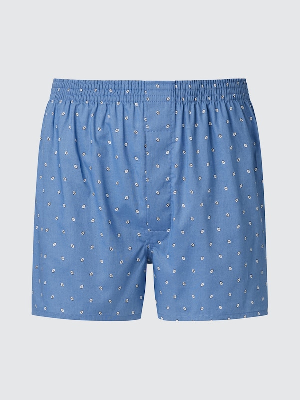 Тканые трусы (гербовый узор) Uniqlo, 63 blue