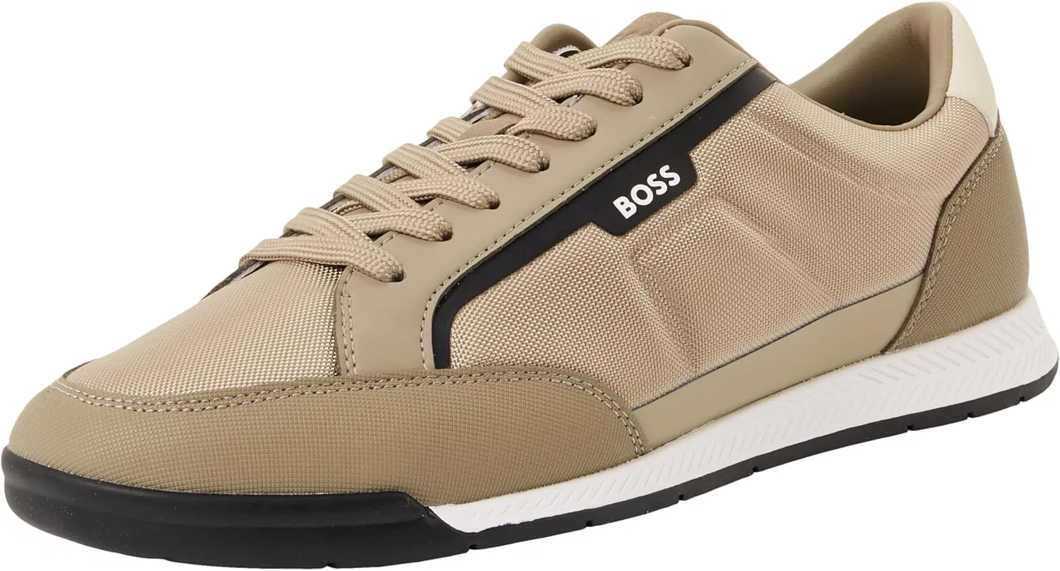 Мужские кроссовки BOSS Nitan_Lowp_txthem с низким профилем, Medium Beige