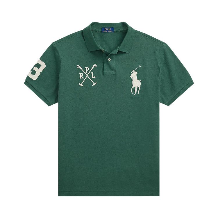 

Поло Polo Ralph Lauren Short-Sleeve Basic Mesh Novelty Big Pony Polo, Washed Forest