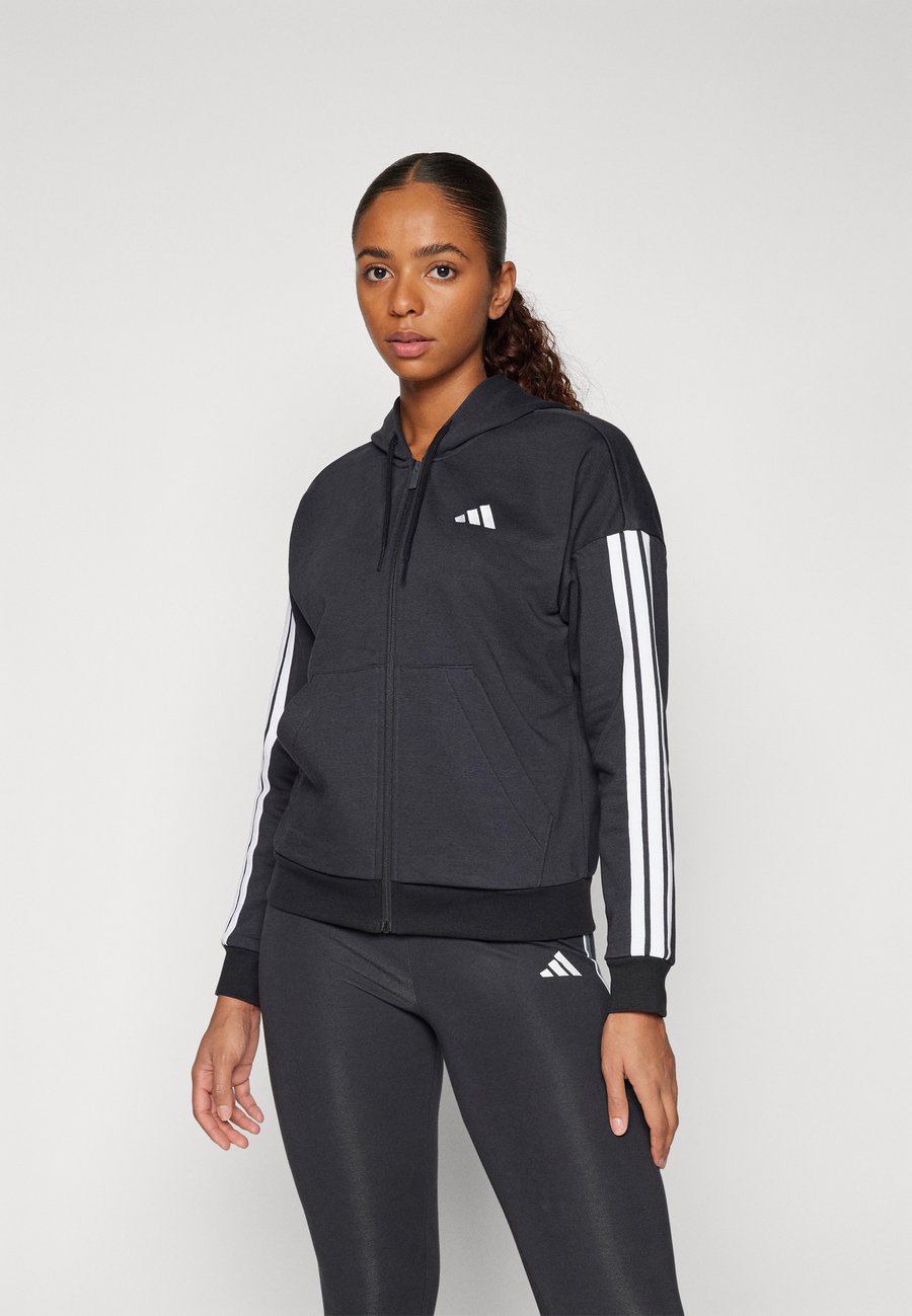 

Толстовка Adidas Sportswear Zip-up sweatshirt, Black/White/Black