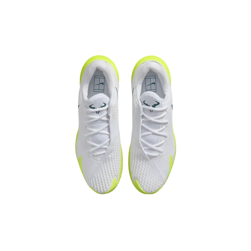 Nike Court Air Zoom Vapor Cage 4 Rafa Support мужские теннисные кроссовки низкие белые зеленые — фото 4