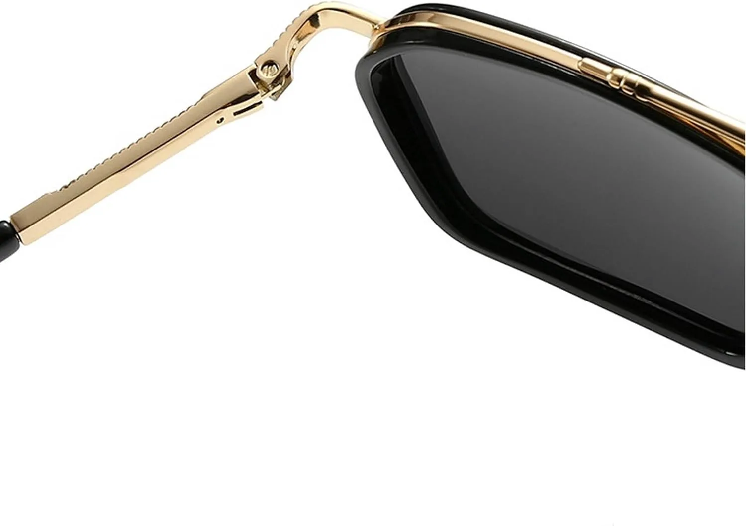 

Модные поляризованные солнцезащитные очки с металлическим квадратным оправой для мужчин, ретро-очки-пилот с двойным лучом, очки для вождения для мужчин mincl, Gray