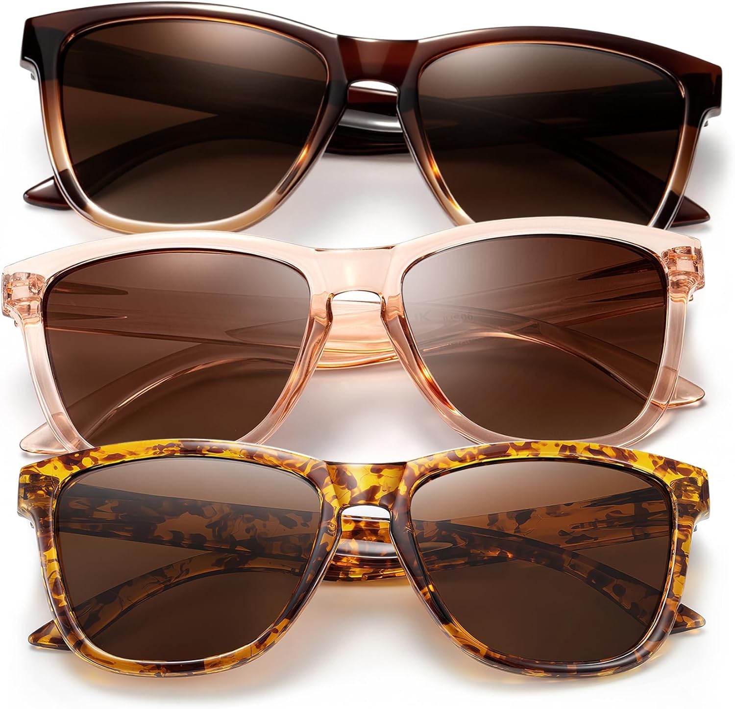 

Солнцезащитные очки KALIYADI для женщин, поляризованные, модные: ретро-солнцезащитные очки с защитой от УФ-излучения для путешествий и вождения, A18-gradient Brown/Gradient Brown/Brown