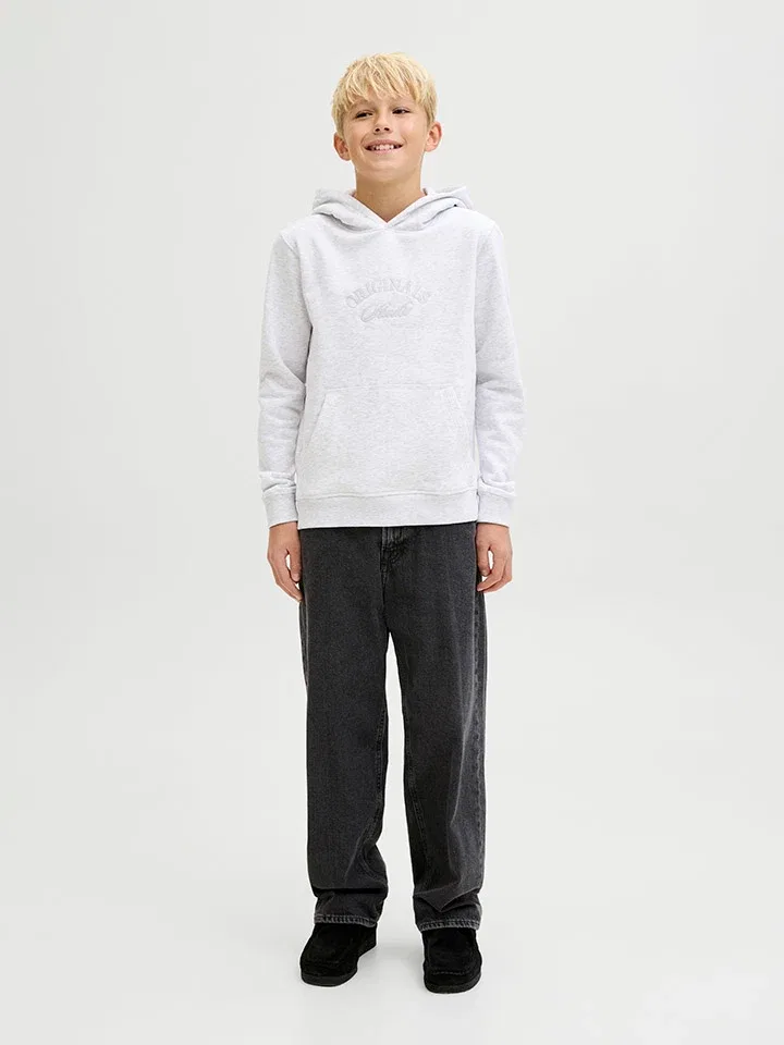Капузенпуловер из переработанного полиэстера JACK & JONES Junior, белый