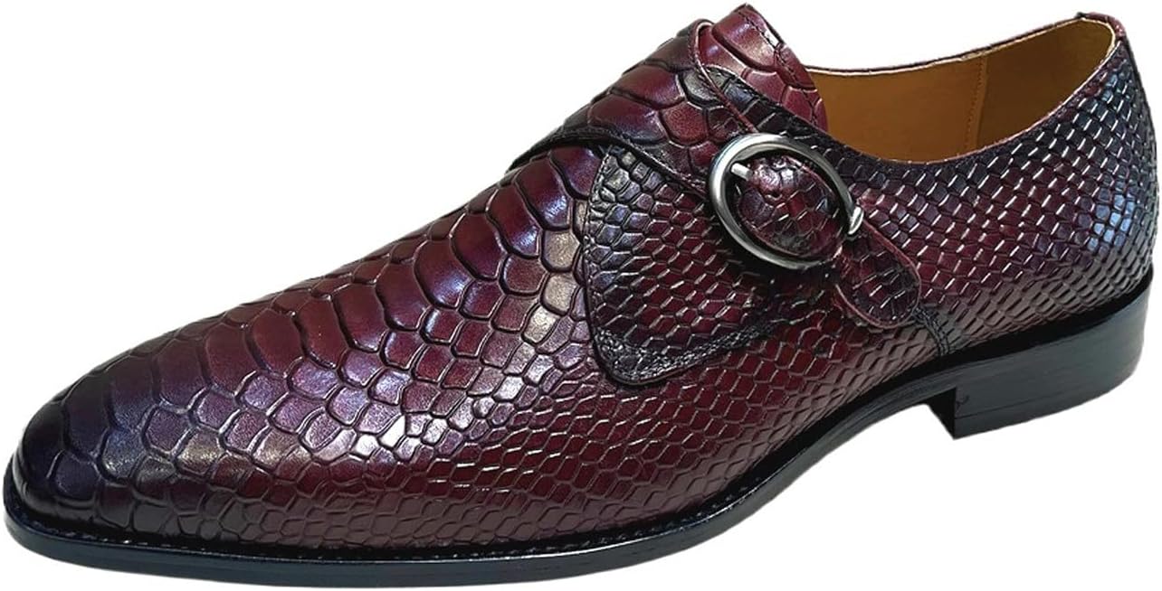 

Мужские классические туфли Santimon из натуральной кожи, премиальные стильные лоферы с пряжкой для делового, повседневного и свадебного образа, красный