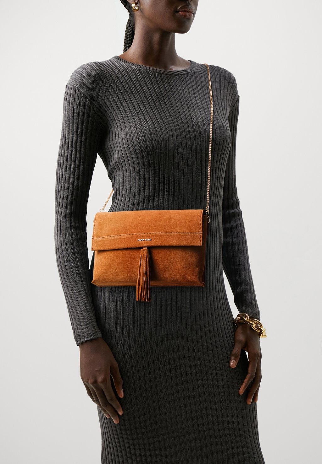 

Сумка через плечо Leather Anna Field, коньяк