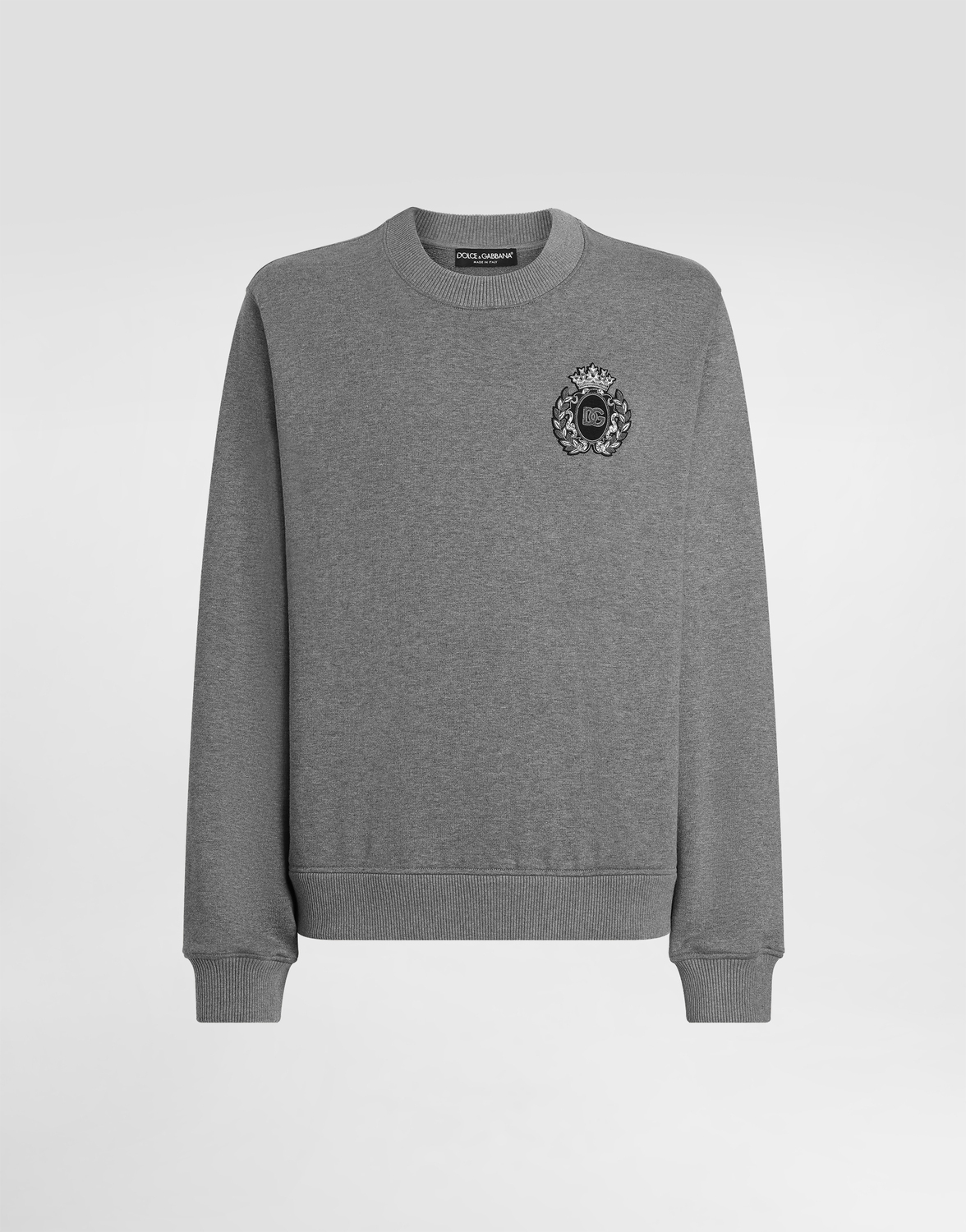 

Свитшот с гербовой нашивкой Dolce & Gabbana, серый