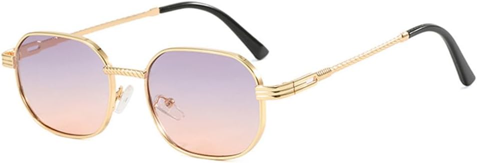 

Солнцезащитные очки UV400 с градиентной расцветкой в ​​стиле «металлик-панк» для женщин и мужчин, для бега и занятий спортом на открытом воздухе UYPTK, Gold-grayorange