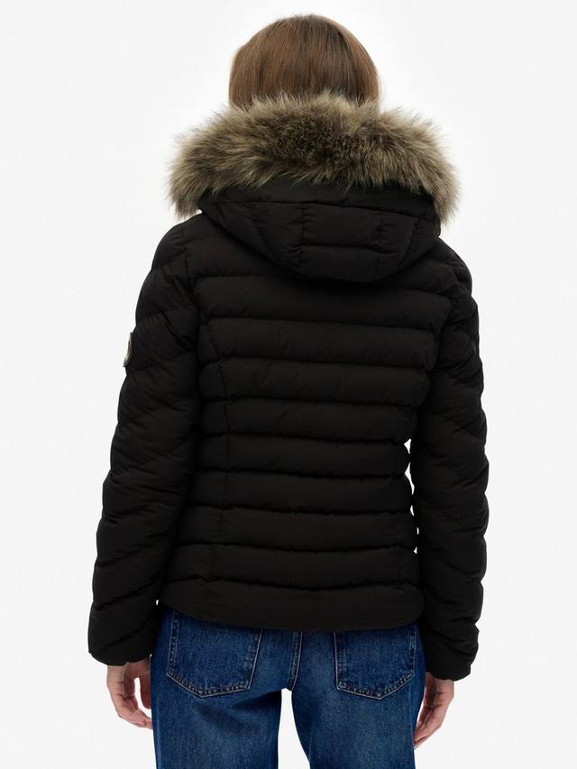 Куртка Fuji с капюшоном из искусственного меха и утеплителем Superdry, Black — фото 2