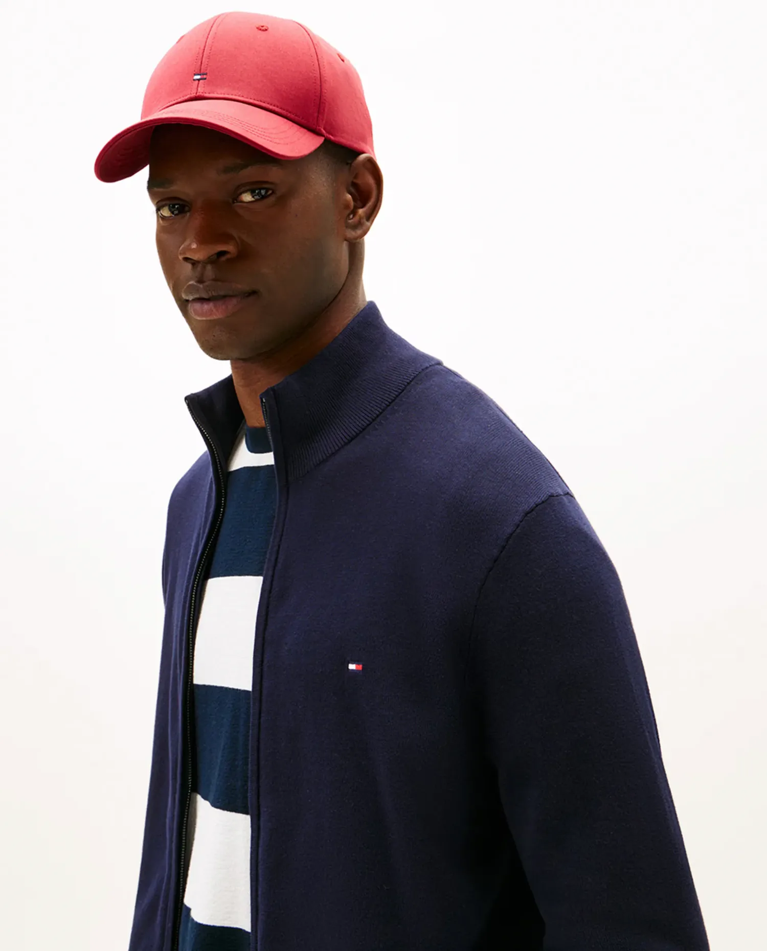 Мужская гладкая куртка с полной застежкой-молнией Tommy Hilfiger, темно-синий — фото 3