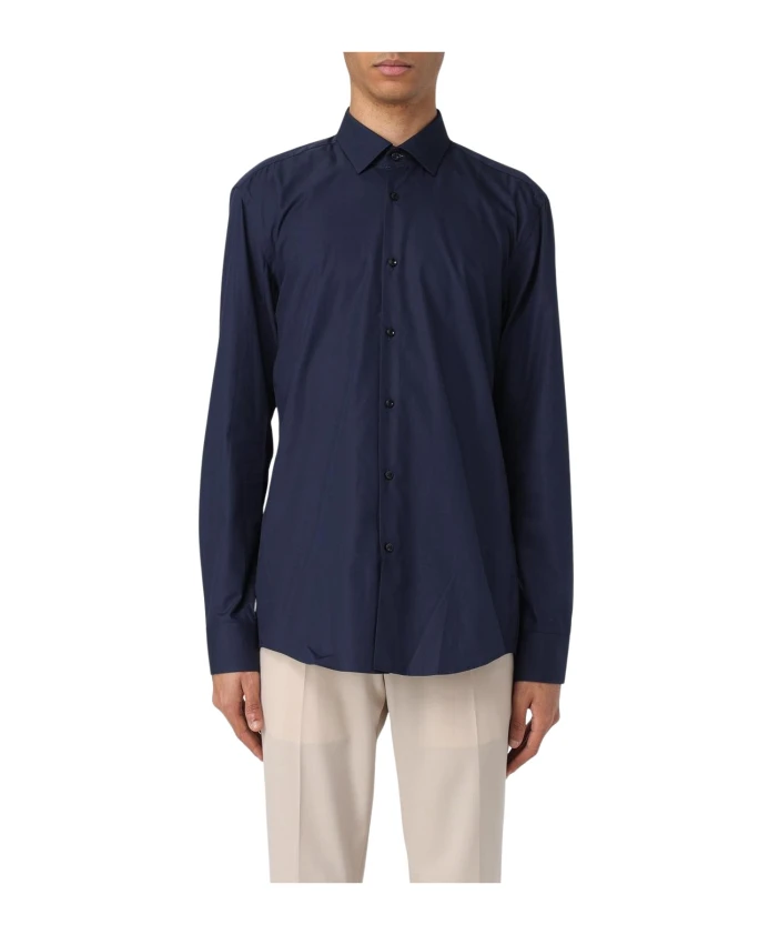 

Классическая рубашка из поплина Hugo, синий