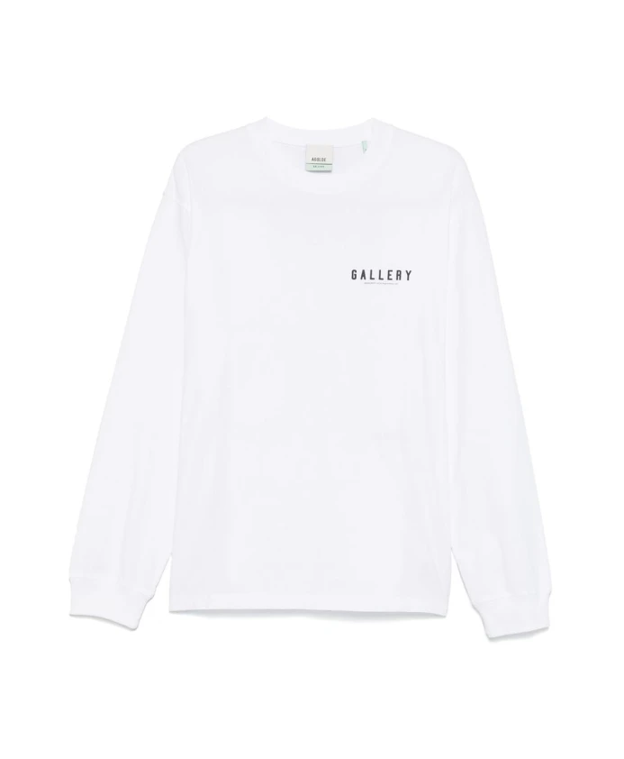 

Белый свитер с круглым вырезом и логотипом Agolde, белый