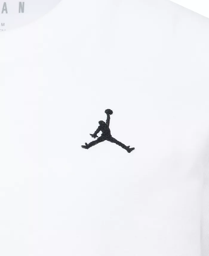 Майка с коротким рукавом Boys 2T-7 с вышивкой Jumpman Air Jordan, белый — фото 3